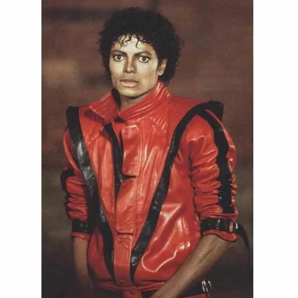 thriller red leather jacket