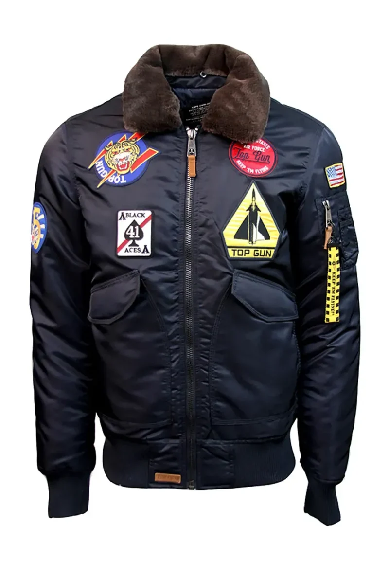 top gun air force flight black jacket