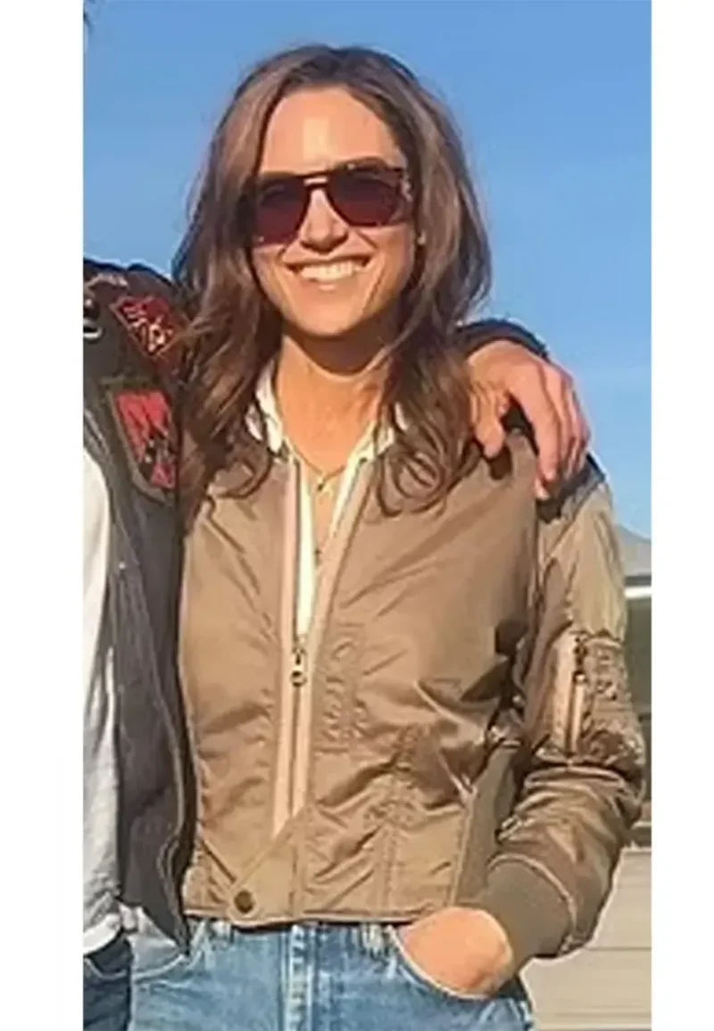 top gun maverick jennifer connelly brown jacket