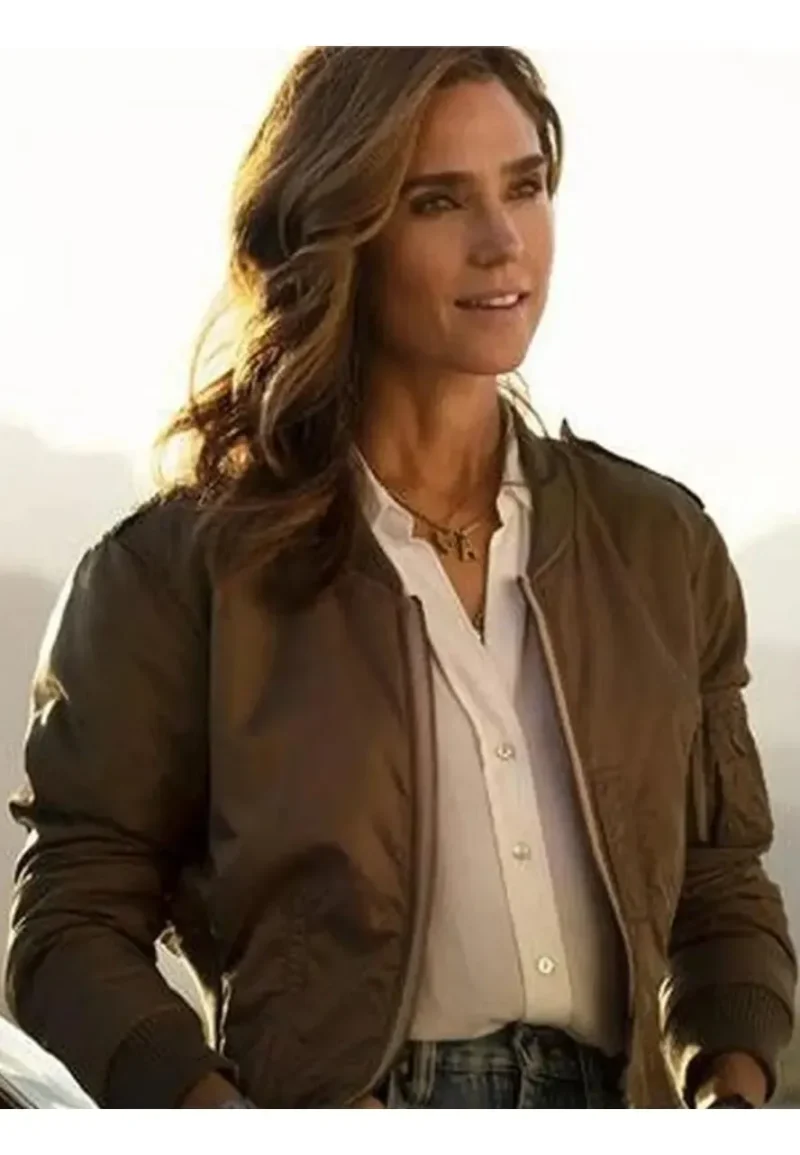 top gun maverick penny benjamin brown bomber jacket