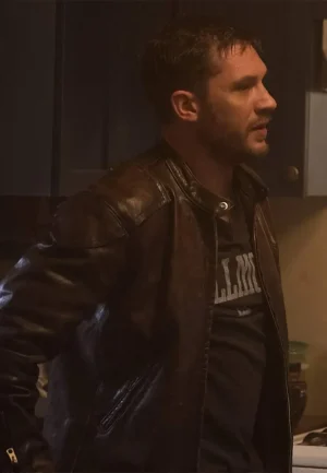 venom eddie brock brown leather jacket