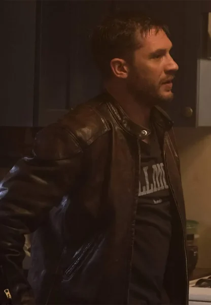 venom eddie brock brown leather jacket