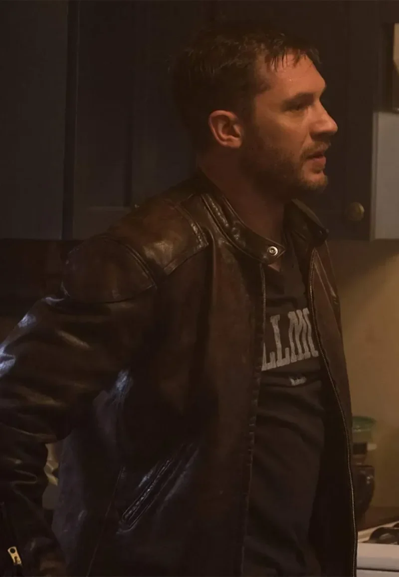 venom eddie brock brown leather jacket