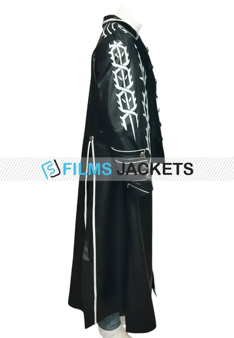 vergil black trench coat