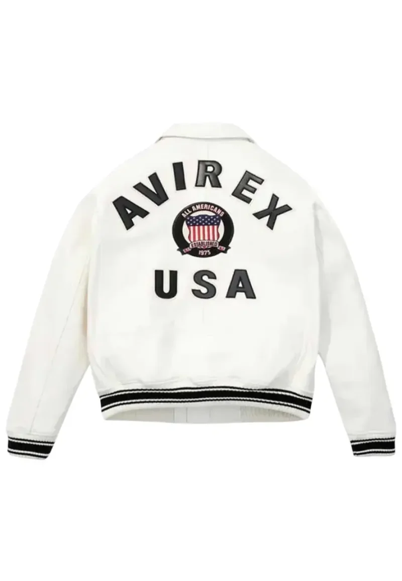 white avirex jacket