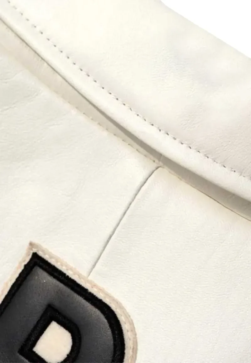 white baseball bomber jacket