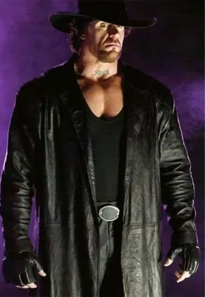 wwe the undertaker black leather coat