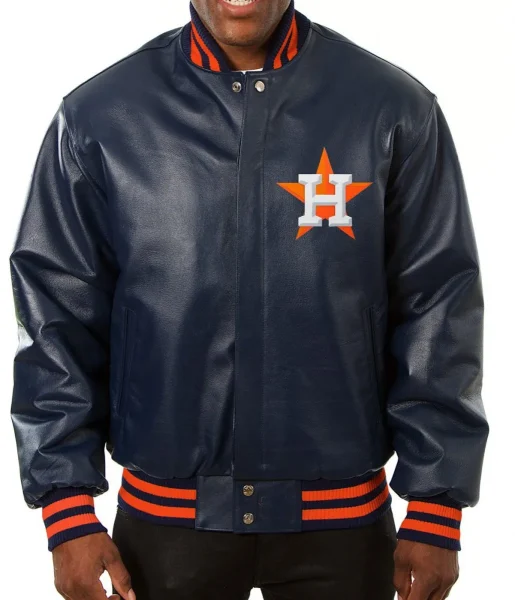 houston astros leather jacket