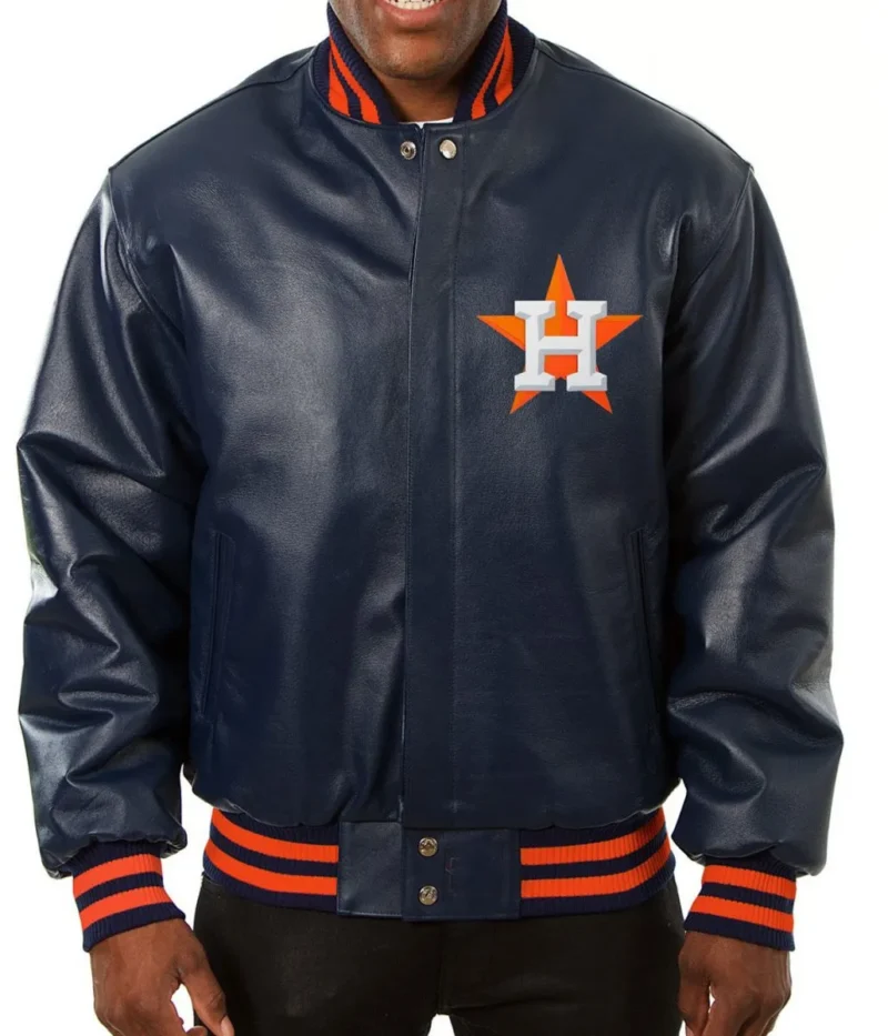 houston astros leather jacket