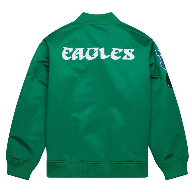 lightweight satin jacket philadelphia eagles