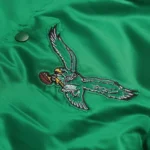 philadelphia eagles green satin jacket