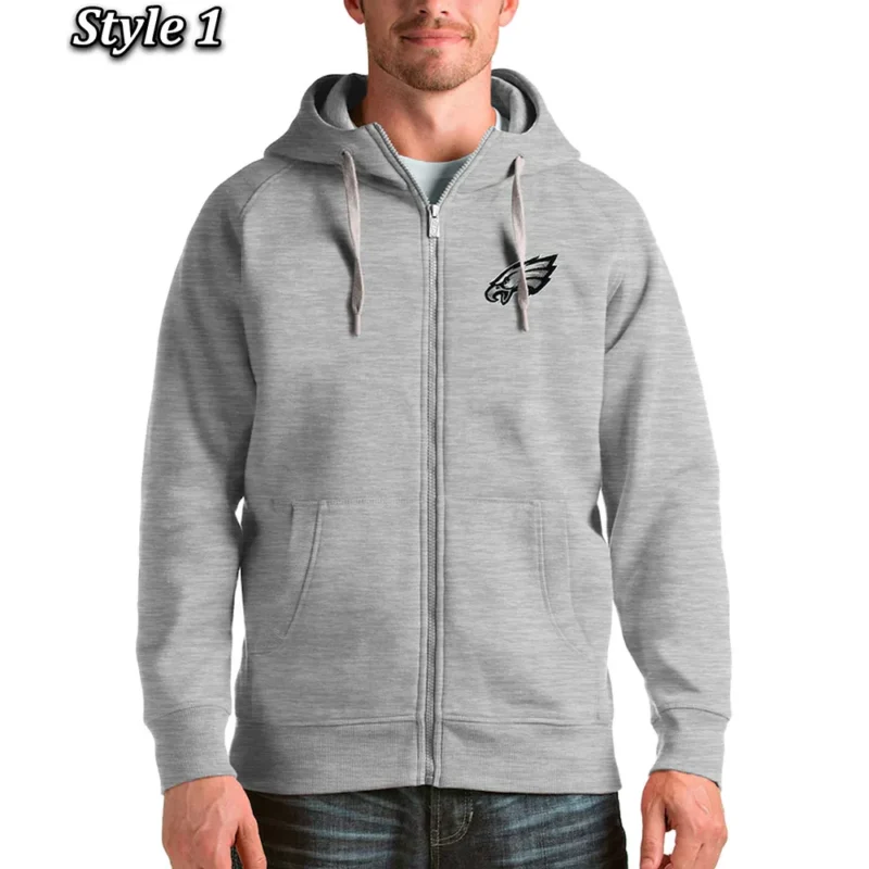 philadelphia eagles grey hoodie