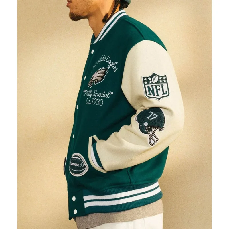 philadelphia eagles ovo varsity jacket