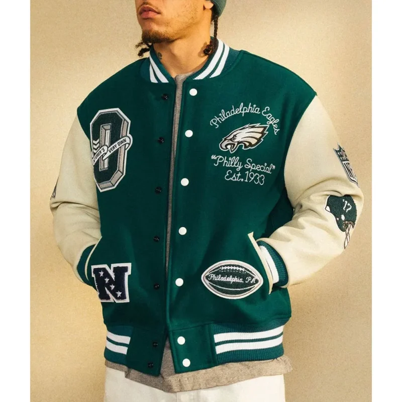 philadelphia eagles varsity jacket