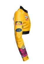 rumi yellow leather jacket