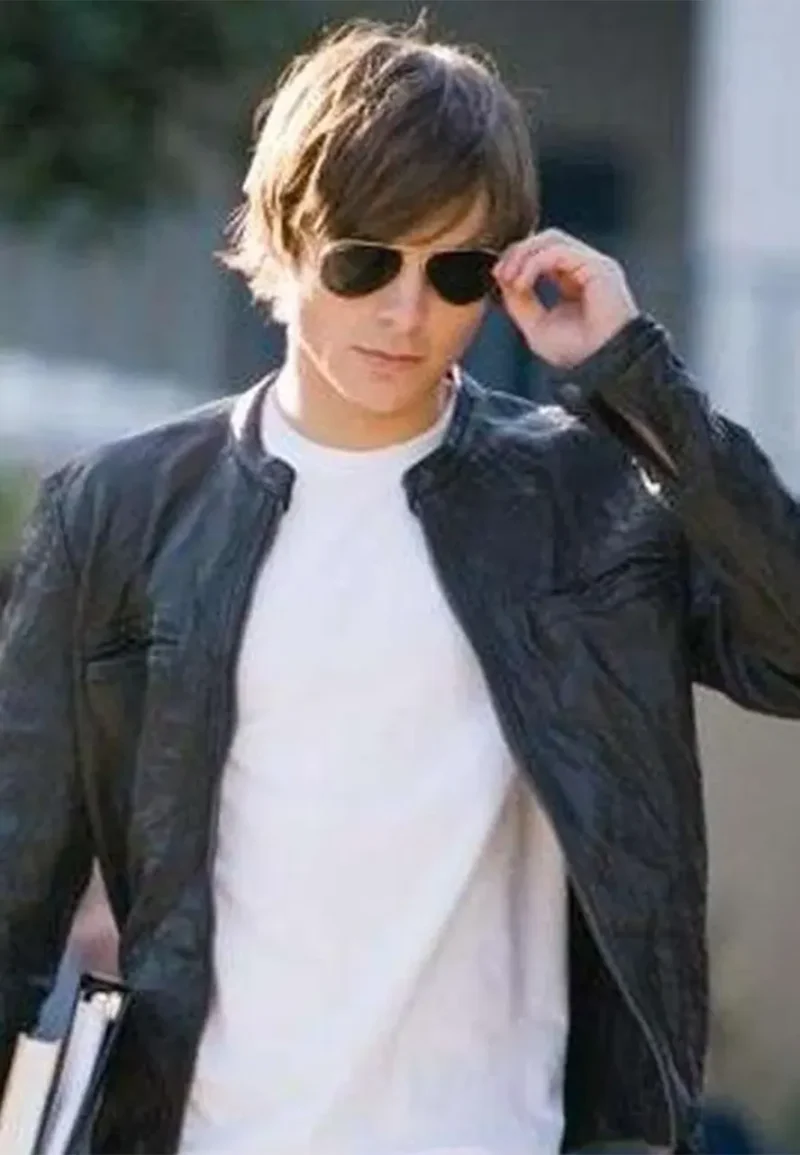 17 again zac efron leather jacket