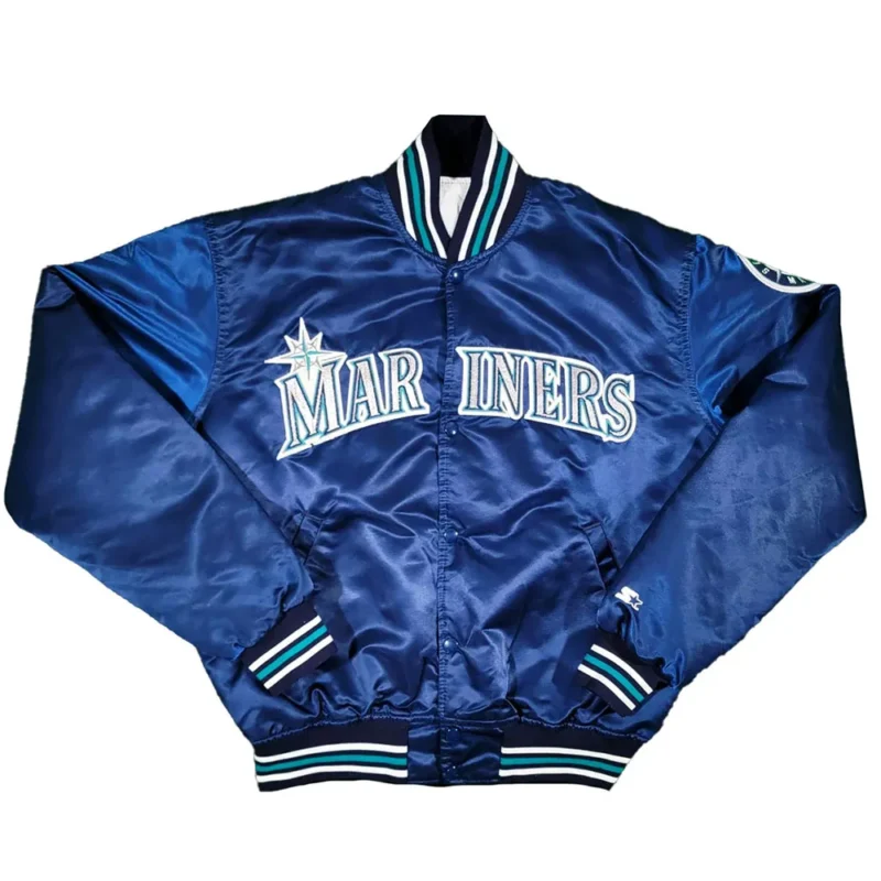 90s mariners satin jacket