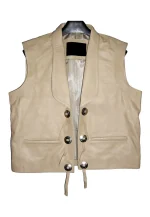 ben cartwright beige leather vest