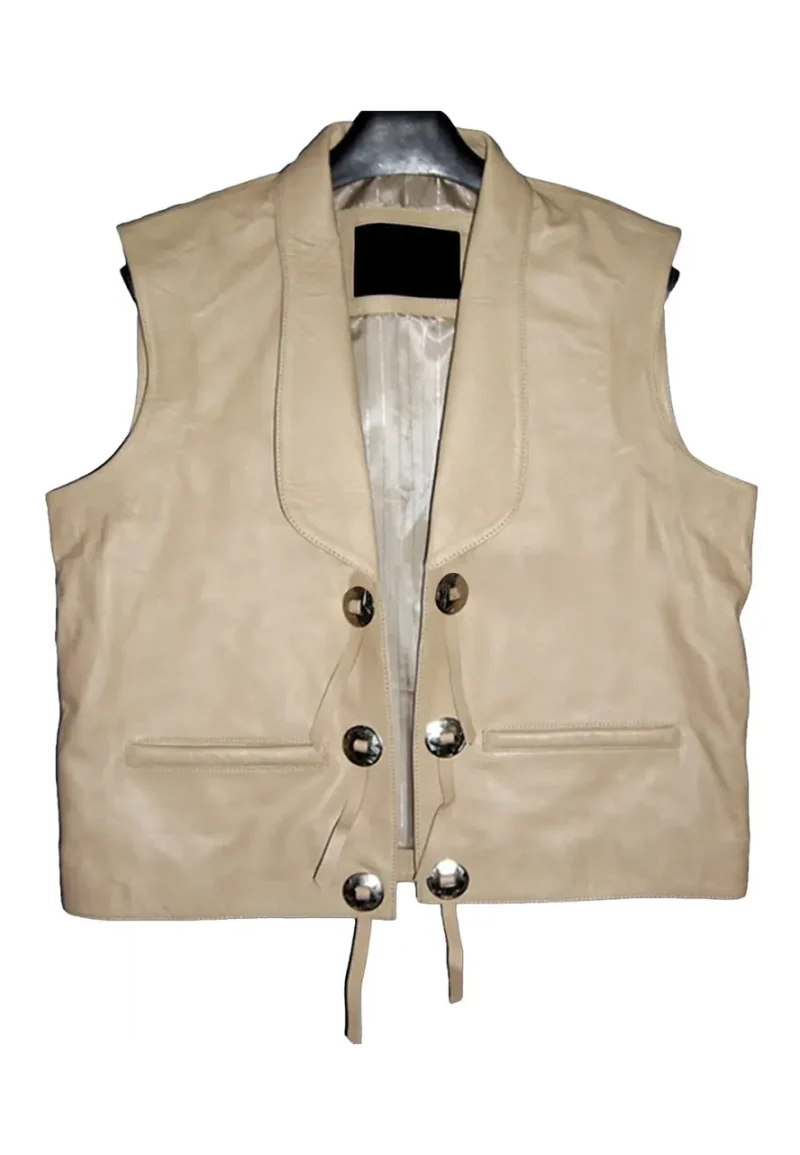 ben cartwright beige leather vest