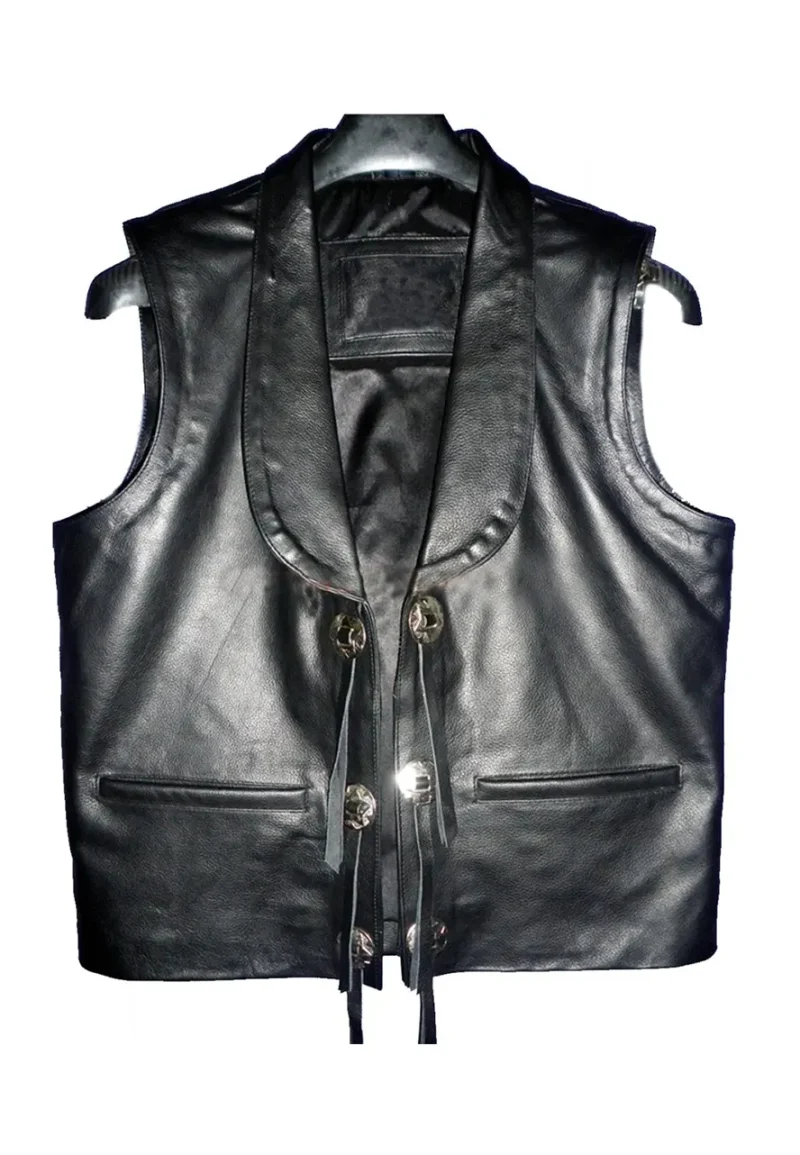 ben cartwright black leather vest