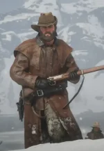 bill williamson brown leather coat