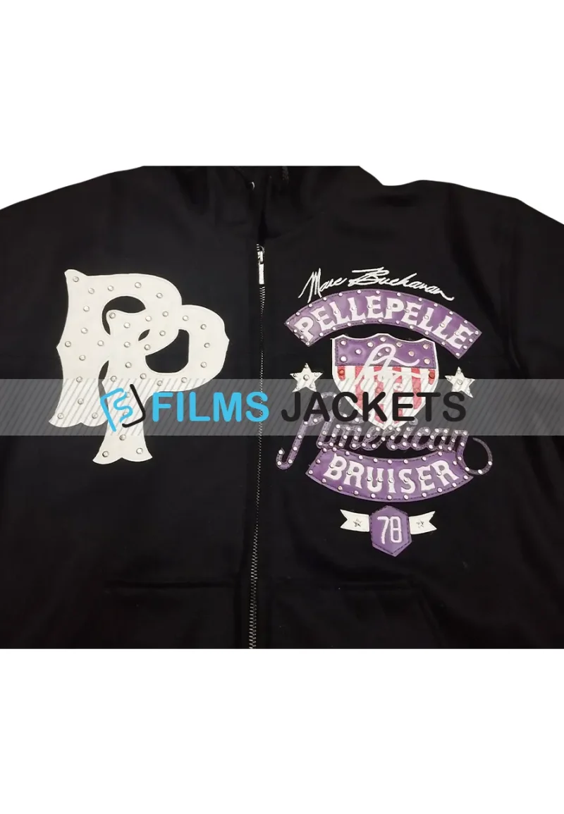 black fleece hoodie