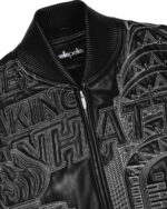black pelle pelle leather jacket