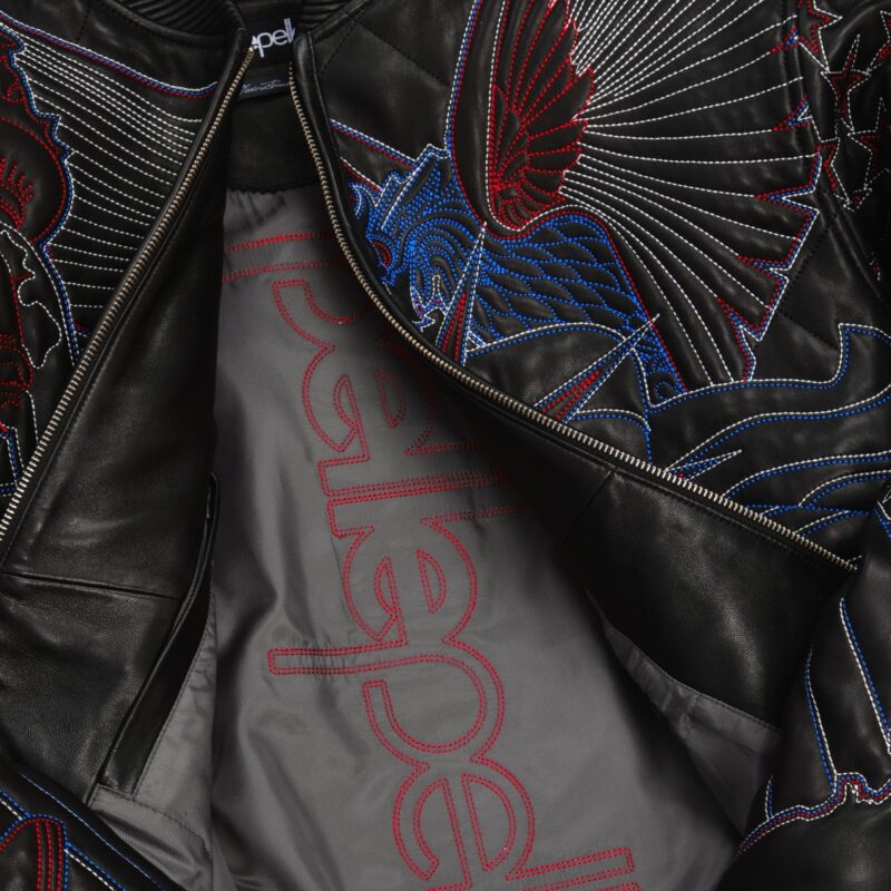 black pelle pelle leather jacket