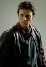 bruce wayne black leather jacket