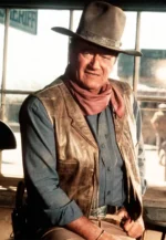 john wayne replica leather vest