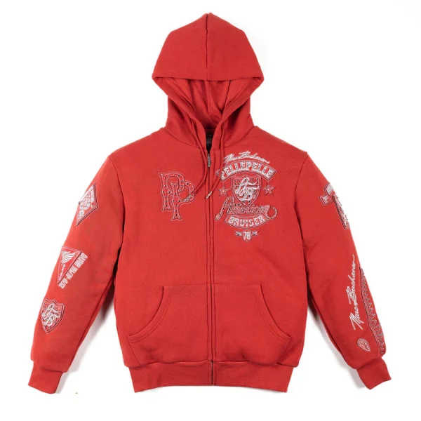 pelle pelle zip hoodie