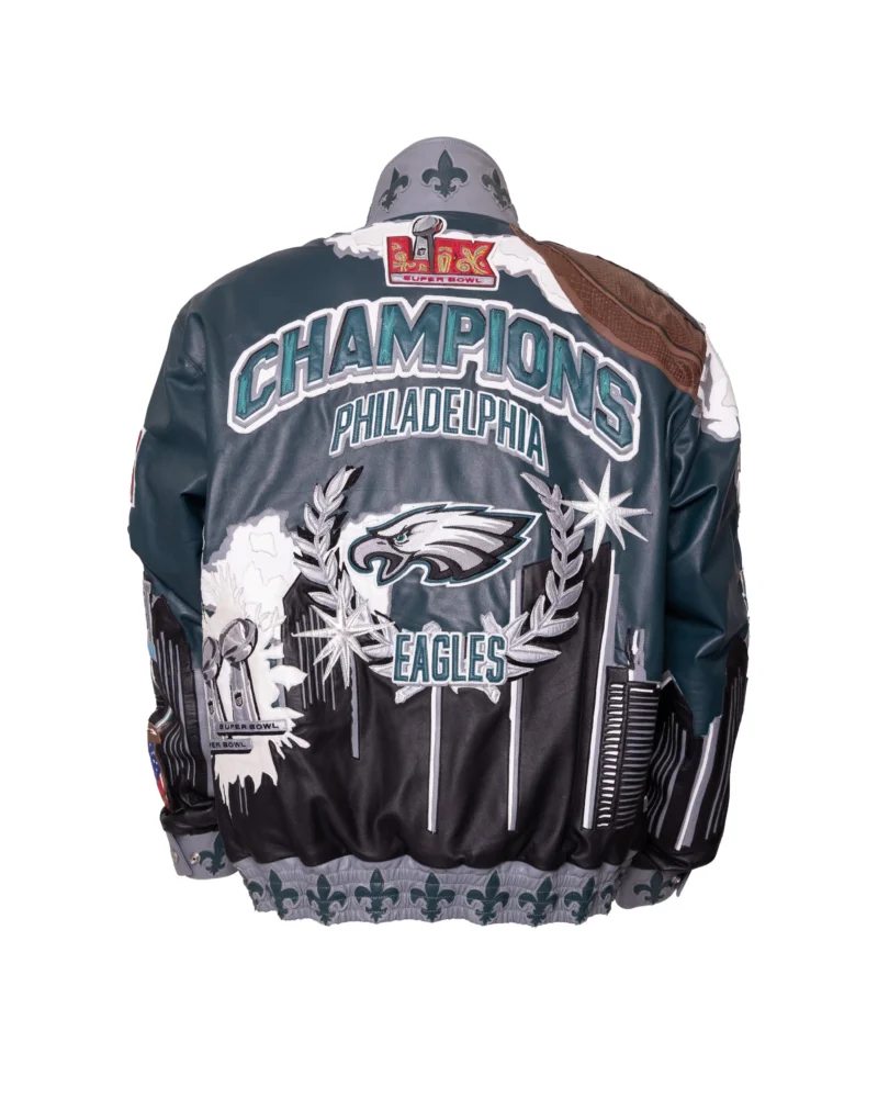 philadelphia eagles super bowl leather jacket