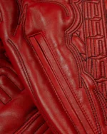 red pelle pelle leather jacket