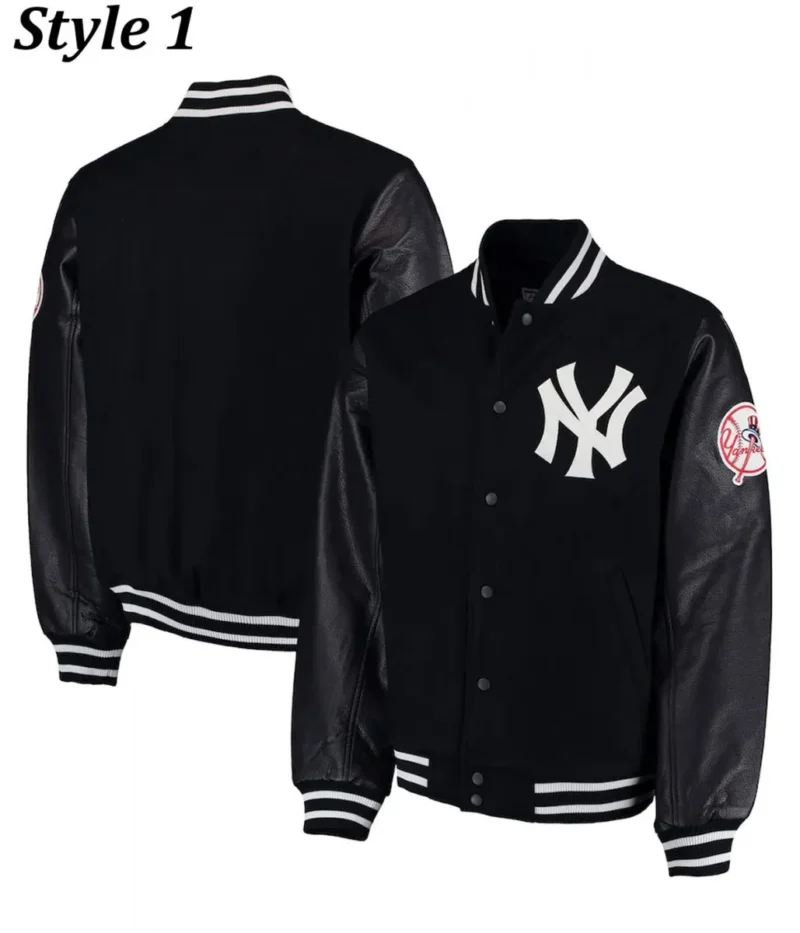 yankees varsity jacket leather