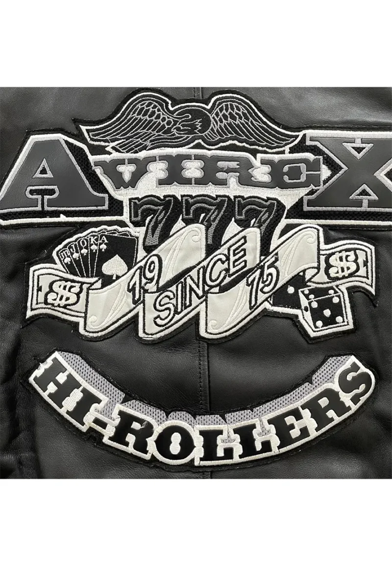 avirex leather varsity jacket