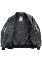 black varsity jacket leather