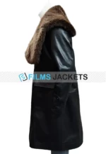 mike colter black leather coat
