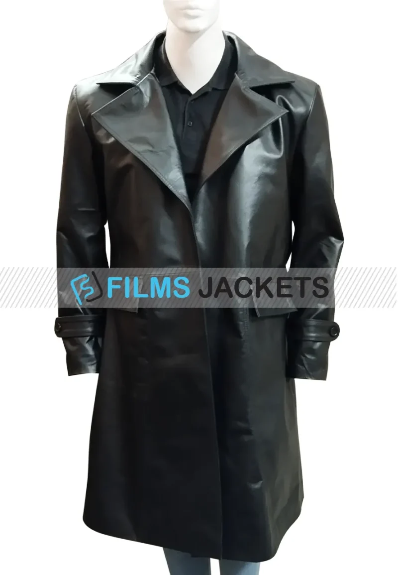 mike colter leather coat