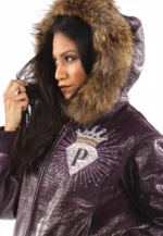 pelle pelle 1978 queen purple real leather jacket