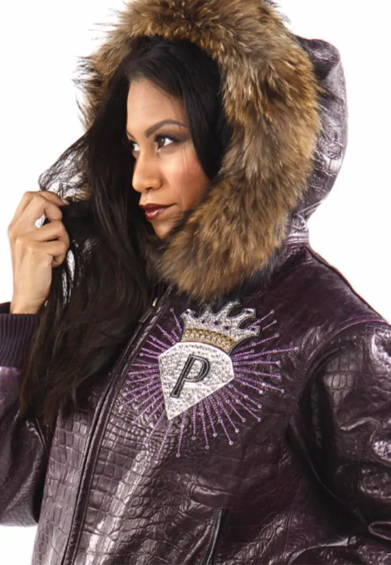 pelle pelle 1978 queen purple real leather jacket
