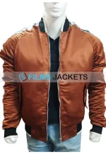 vernon littlefield brown varsity jacket