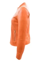 banded collar moto jacket