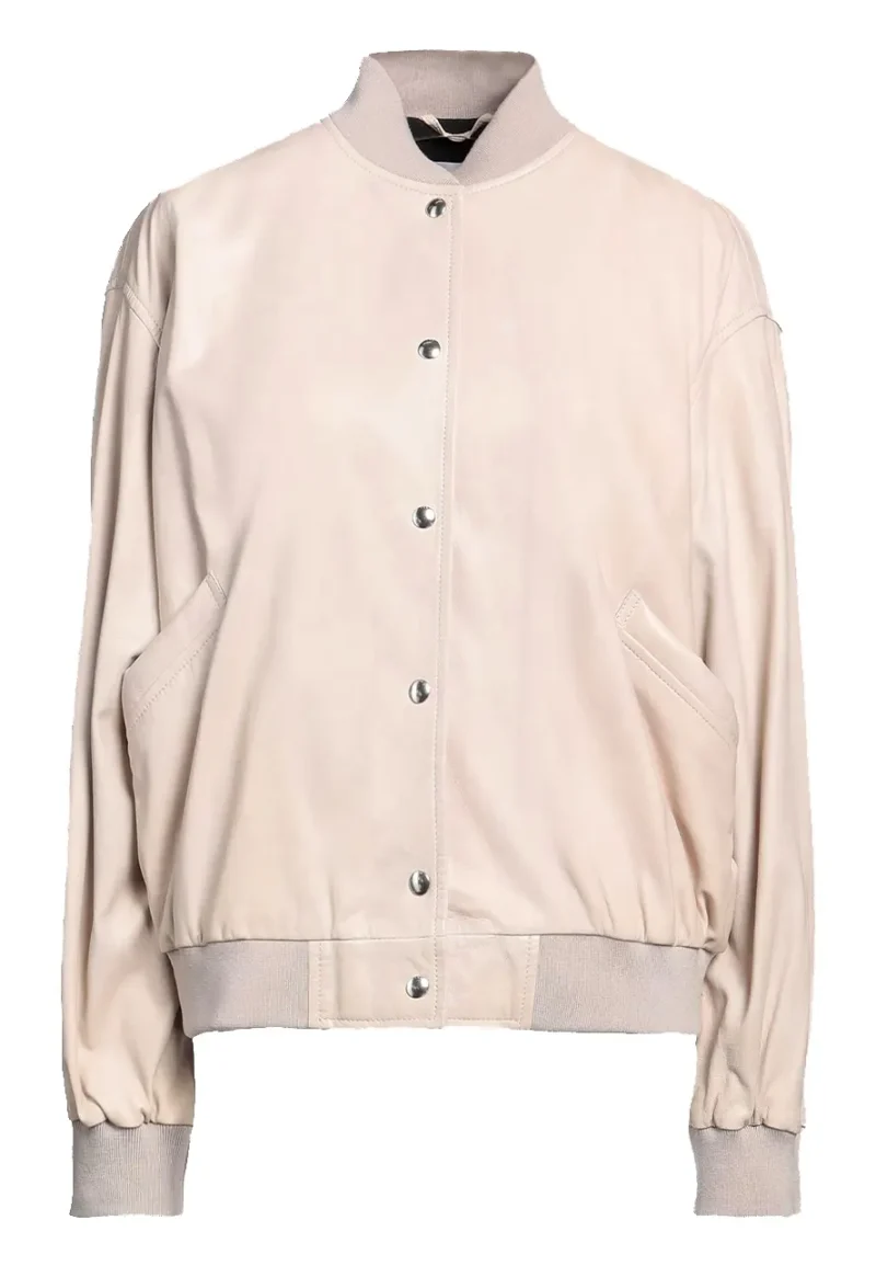 beige-leather-bomber-jacket beige leather bomber jacket