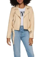 belted biker jacket