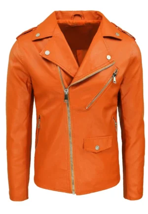 biker orange jacket