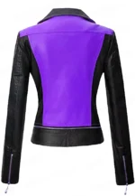 black and purple biker jacket