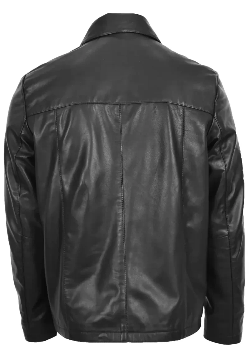 black classic leather jacket