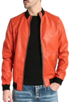 bomber orange jacket