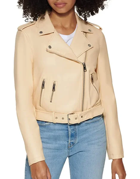 butter yellow leather jacket