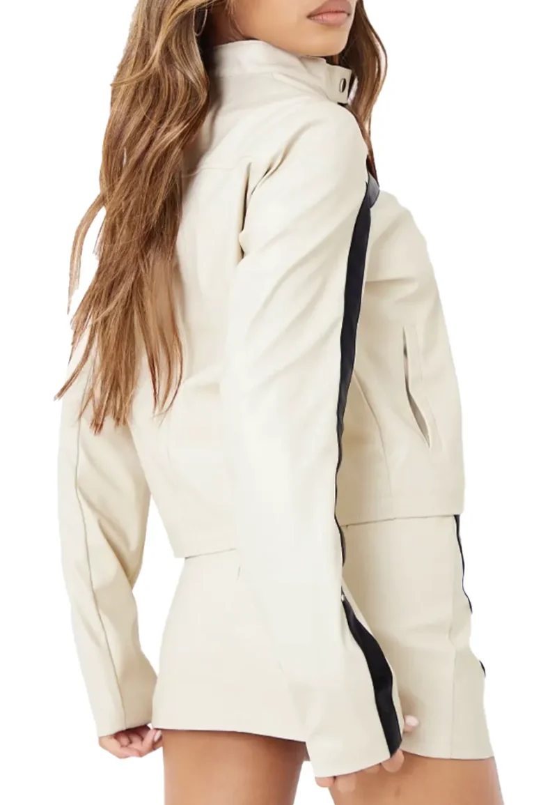 cream leather jacket womens